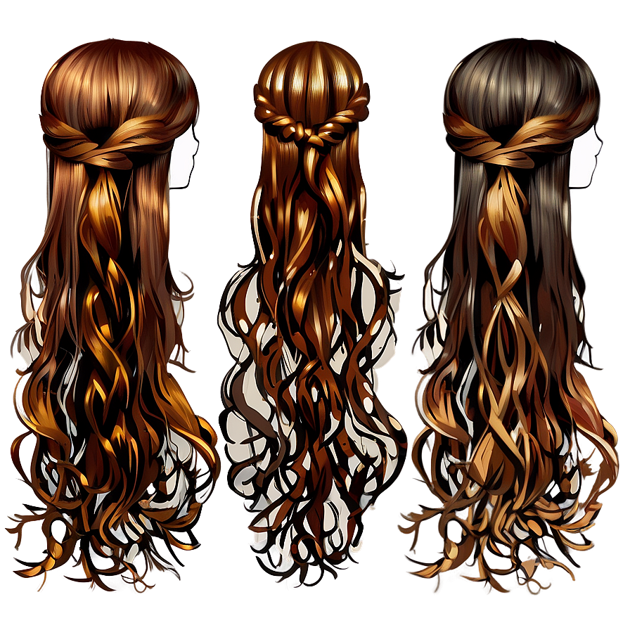 Boho Hair Clipart Png 06282024