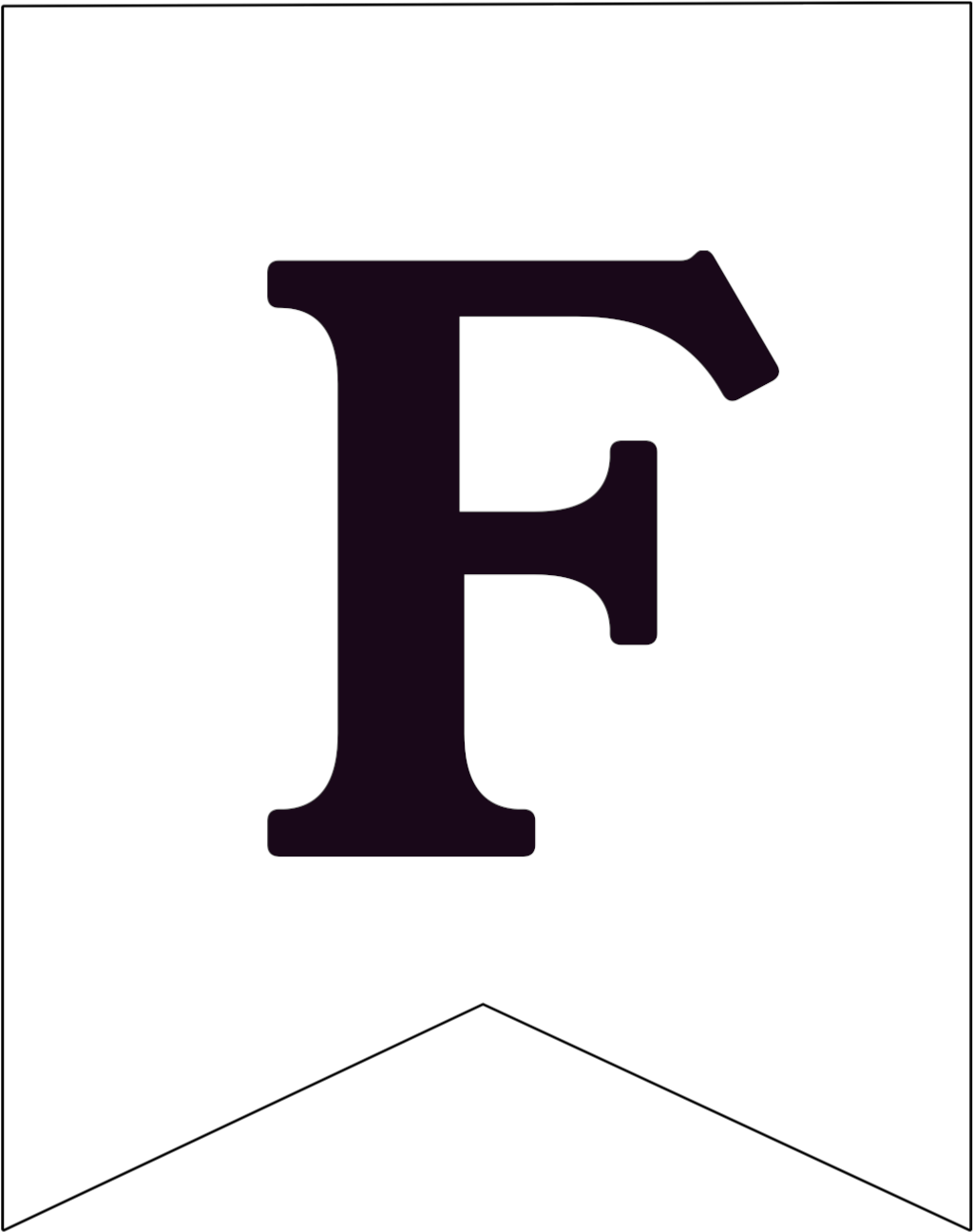 Bold Letter F Graphic