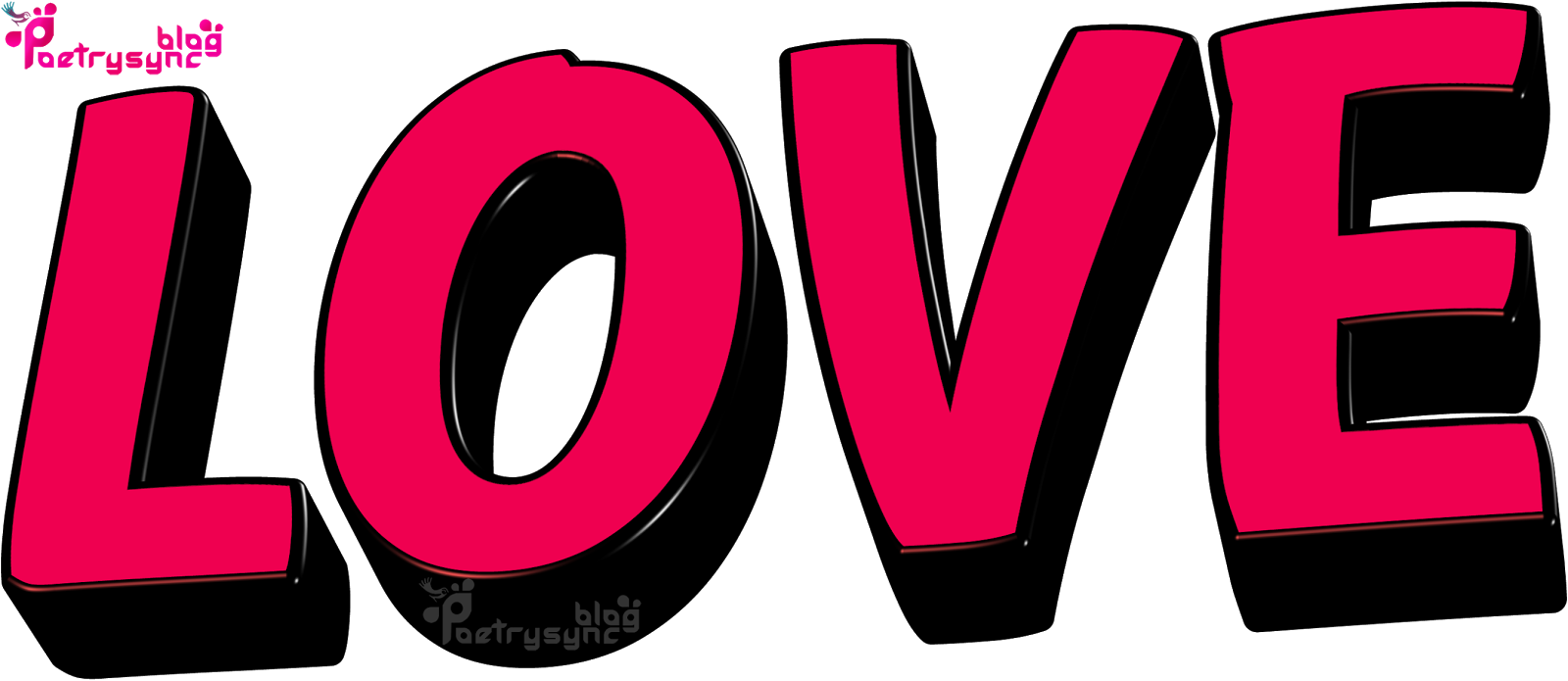 Bold Red Love Text