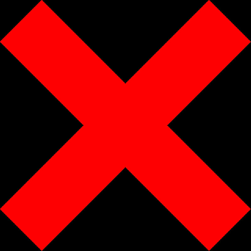 Bold Red X Symbol