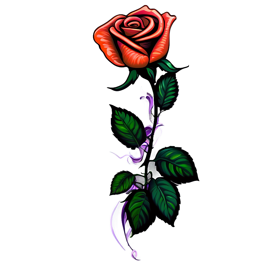 Bold Rose Tattoo Design Png Qgl