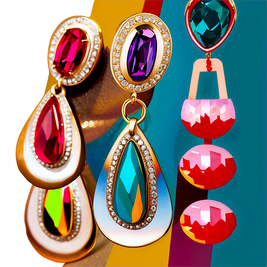 Bold Statement Earrings Png 63