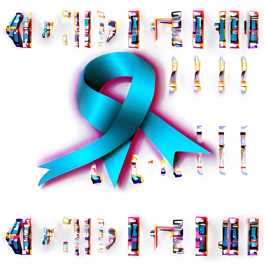 Bold Teal Ribbon Icon Png 9