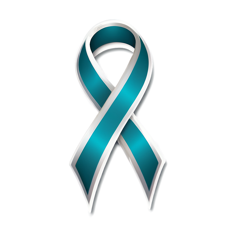 Bold Teal Ribbon Icon PNG wca PNG image with a transparent background, free high-resolution download