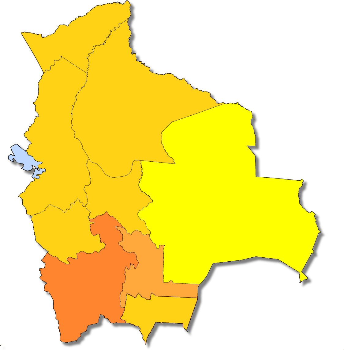 Bolivia Administrative Divisions Map