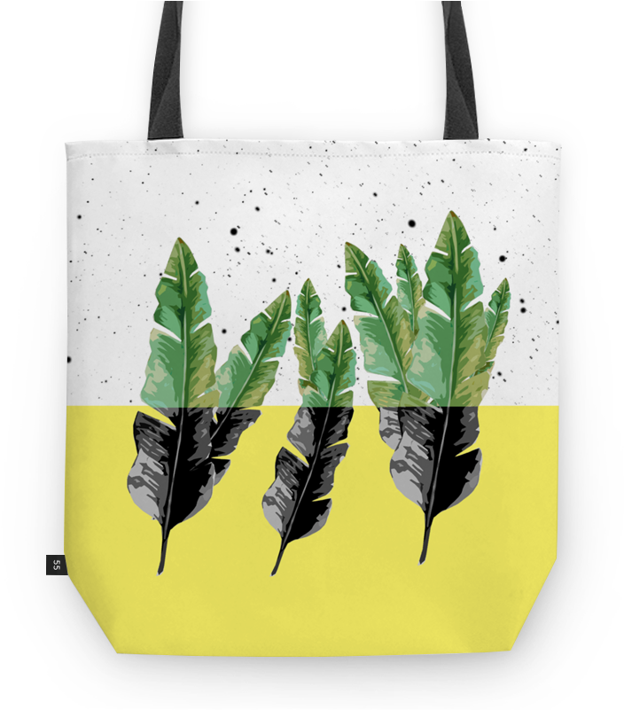 Bolsa Banana Leaves De Gal Pop Designna - Banana Leaf, HD Png Download PNG with transparent background