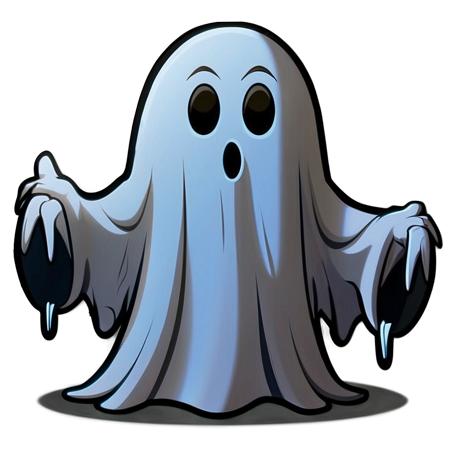 Boo Ghost Flat Design Png 06112024