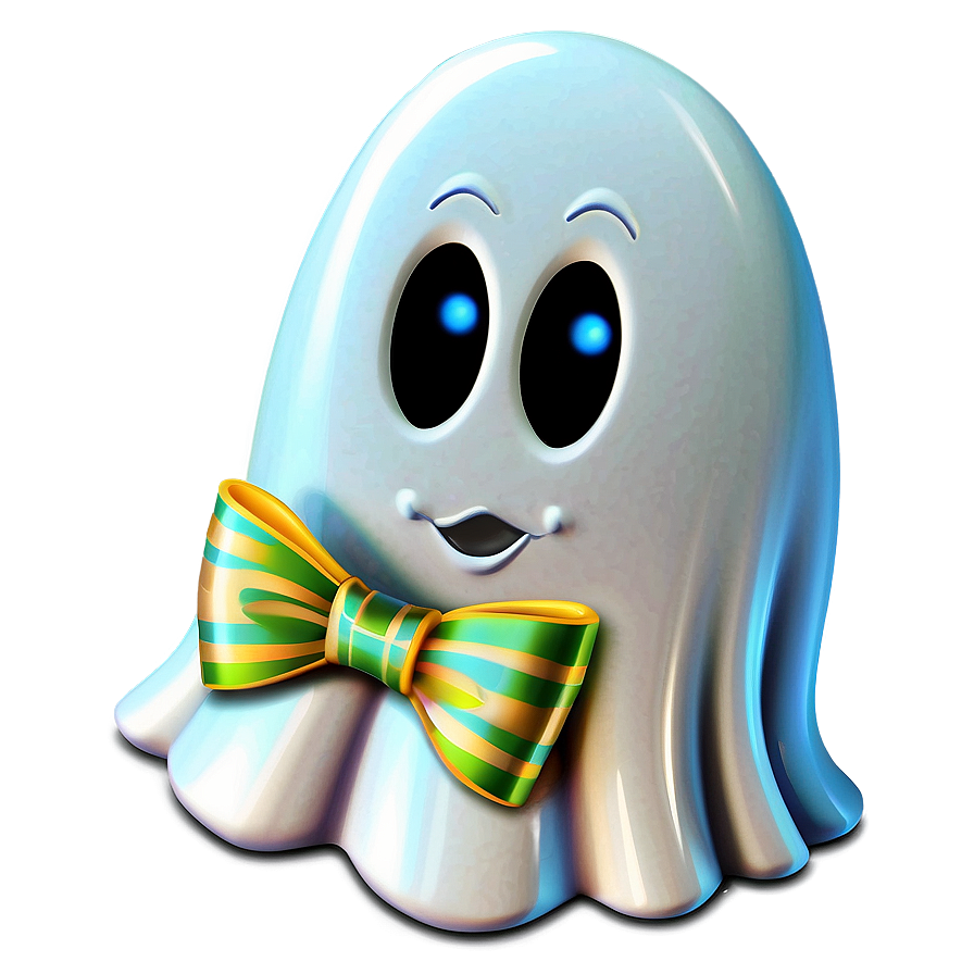 Boo Ghost With Bow Png Srq