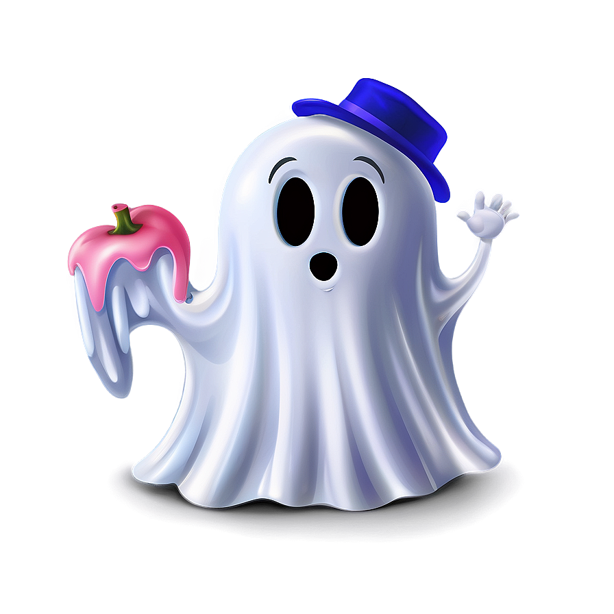 Boo Ghost With Hat Png Low