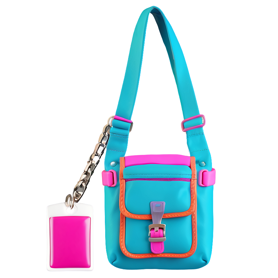 Book Bag With Keychain Accessory Png 06282024