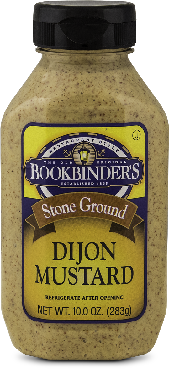 Bookbinders Dijon Mustard Jar PNG with transparent background