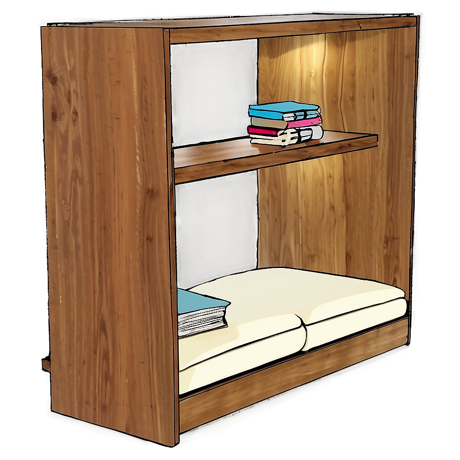 Bookshelf With Reading Nook Png 05242024