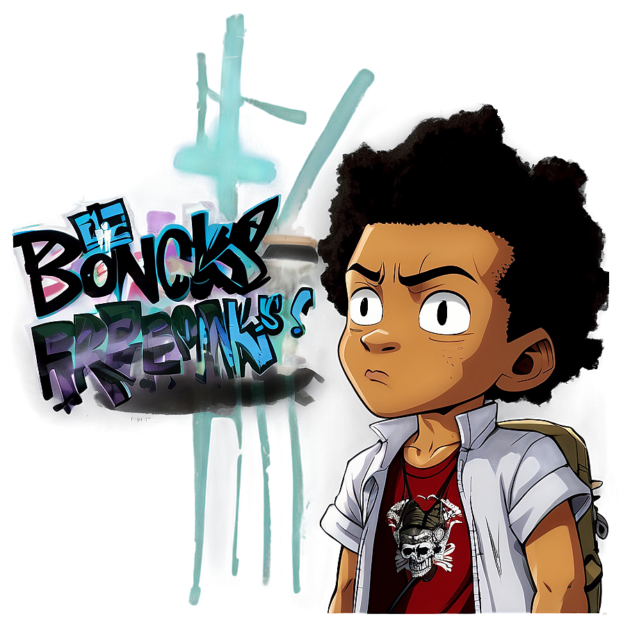 Boondocks Riley Freeman Graffiti Png 06252024