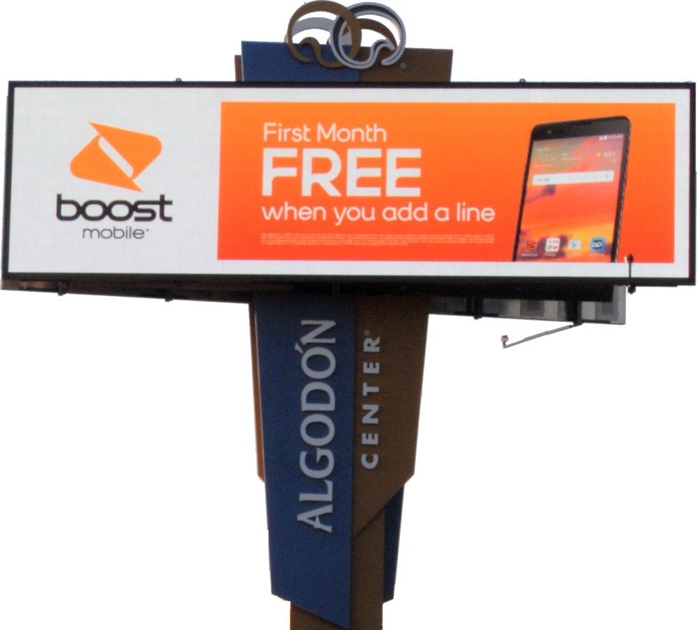 Boost Mobile Billboard Advertisement