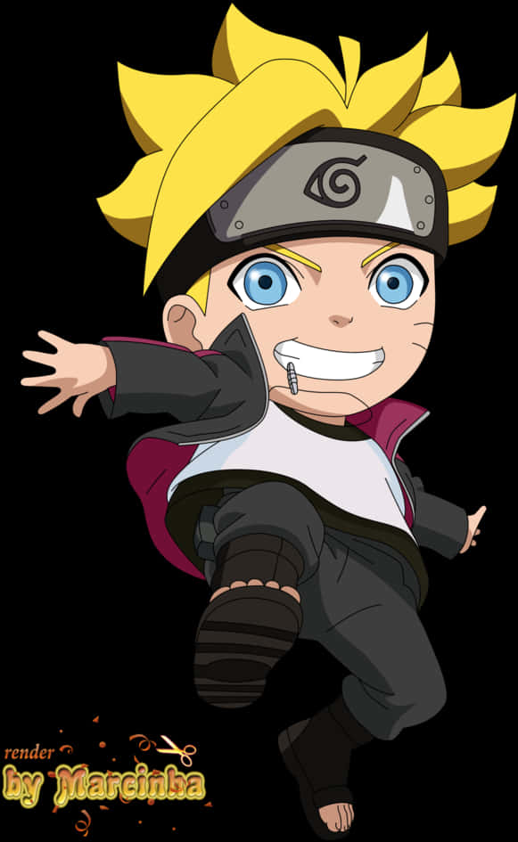 Boruto Uzumaki Anime Character PNG with transparent background