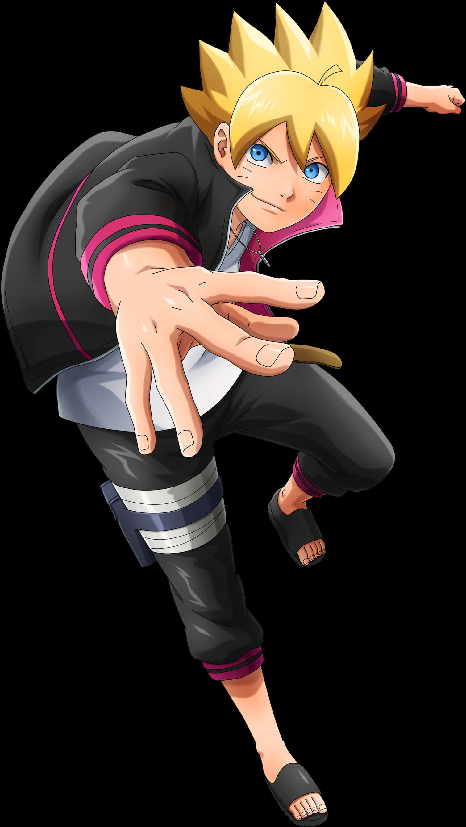 Boruto Uzumaki Ninja Stance PNG with transparent background