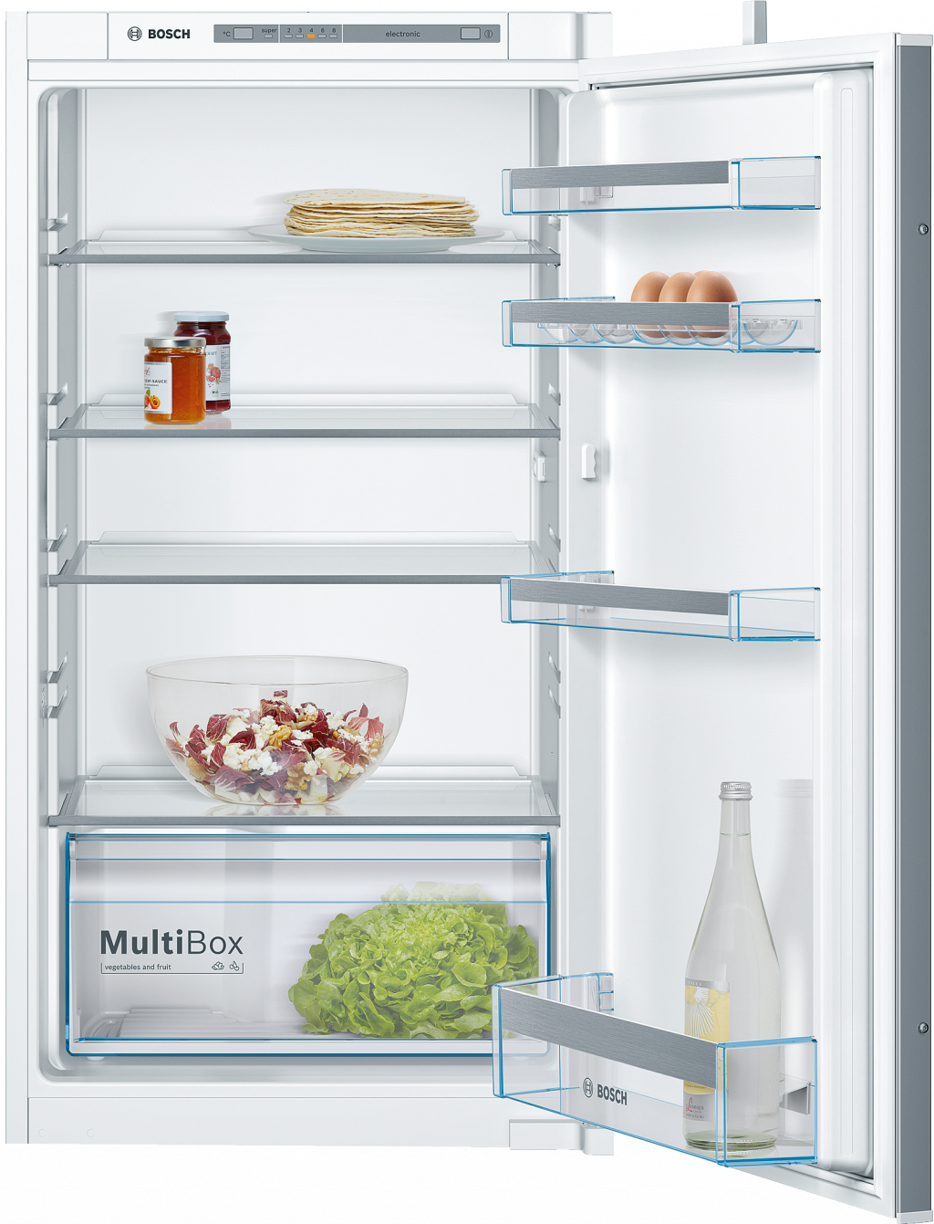 Intergrated Larder Fridge Unique Cookology Cbulf600 - Bosch Kir31vs30g Integrated Tall Fridge, White PNG with transparent background