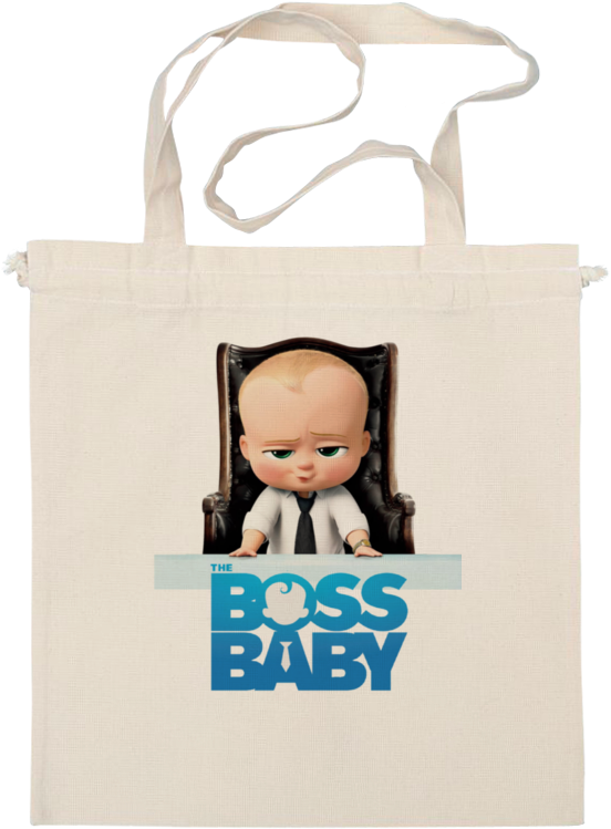 Boss Baby Tote Bag Design PNG with transparent background