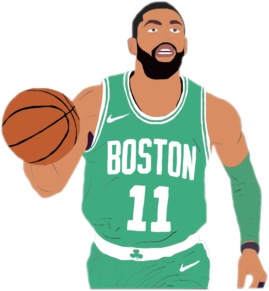 Boston Basketball Player Illustration