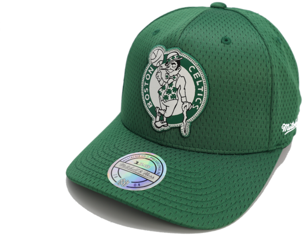 Boston Celtics Mitchell & Ness Jersey Logo 110 Flex - Baseball Cap PNG with transparent background