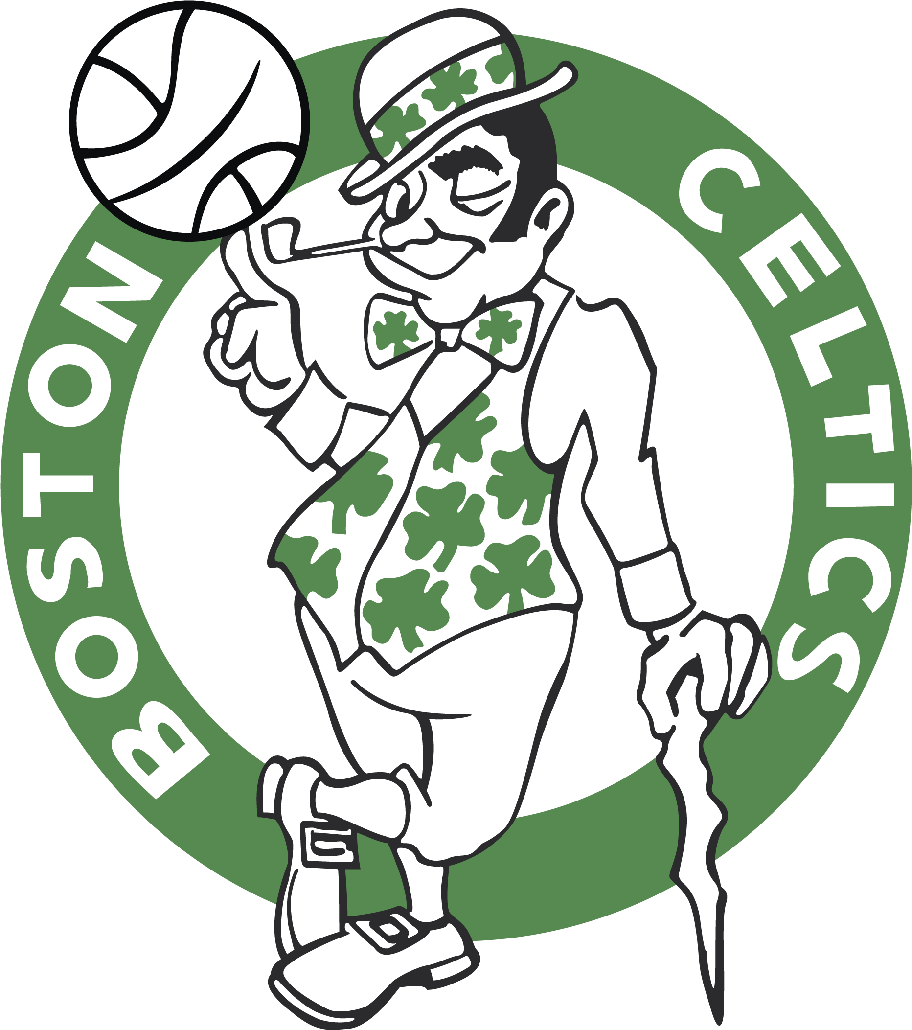 Boston Celtics Logo - Boston Celtics Logo Black And White PNG with transparent background