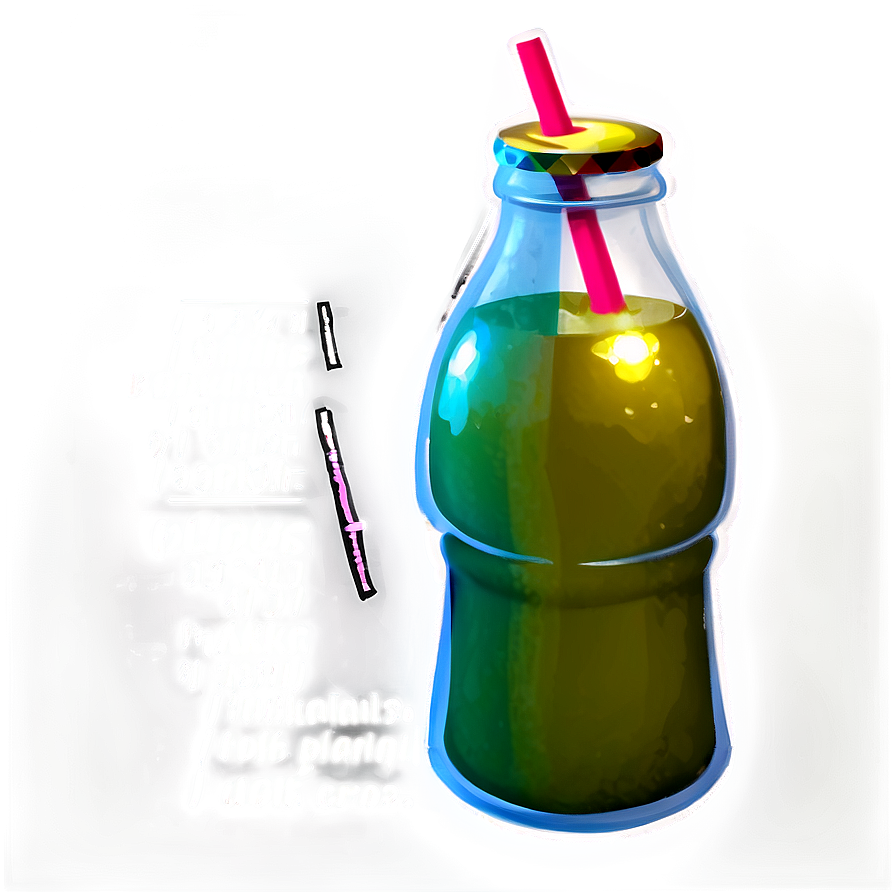 Bottle With Straw Png Jva17