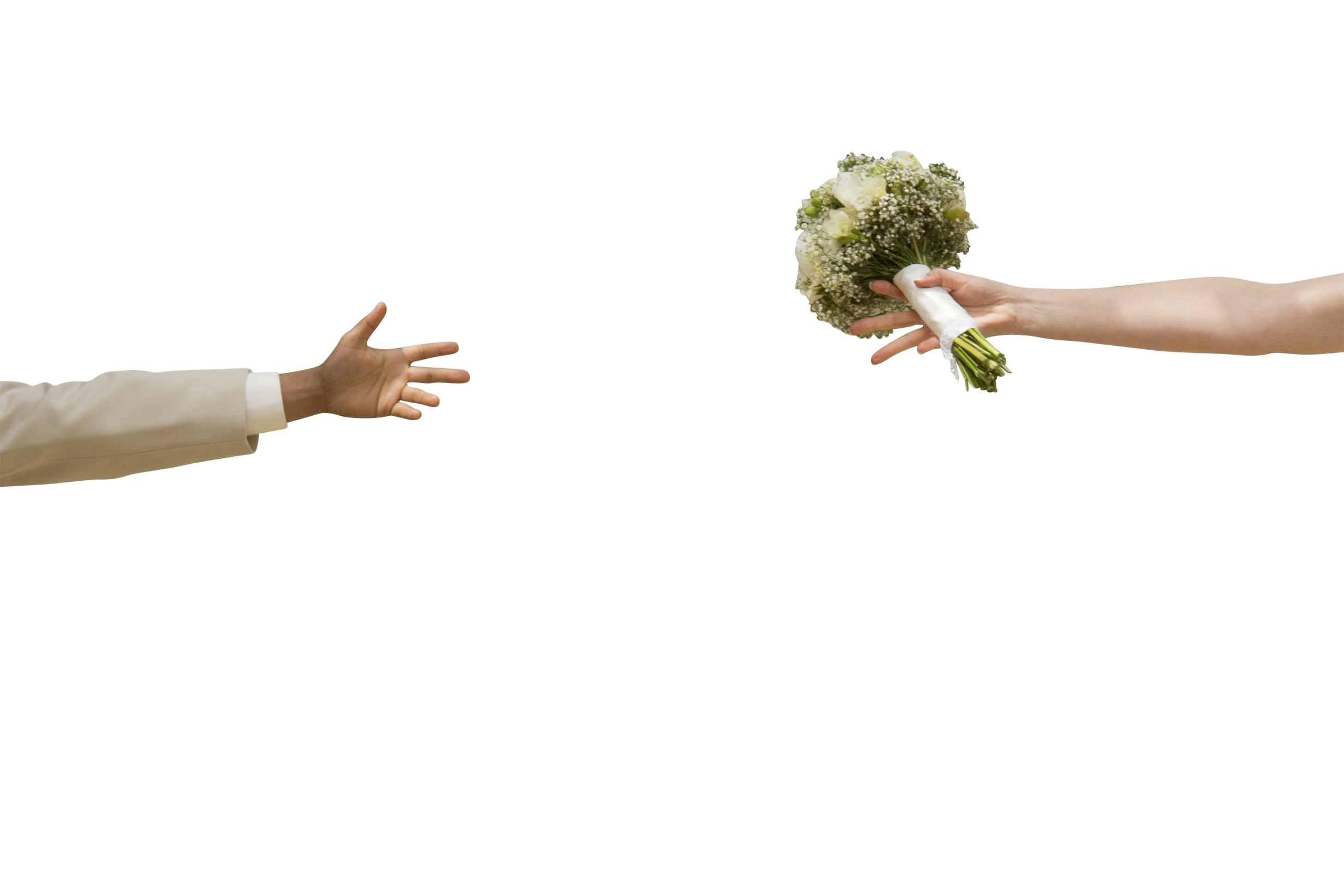 Bouquet Toss Traditionat Wedding PNG with transparent background