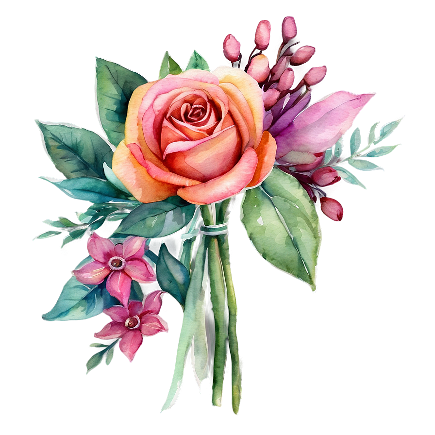 Bouquet Watercolor Creation Png 06272024