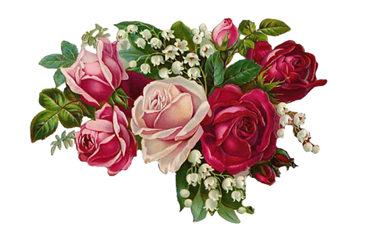 Bouquetof Roses Artwork PNG with transparent background