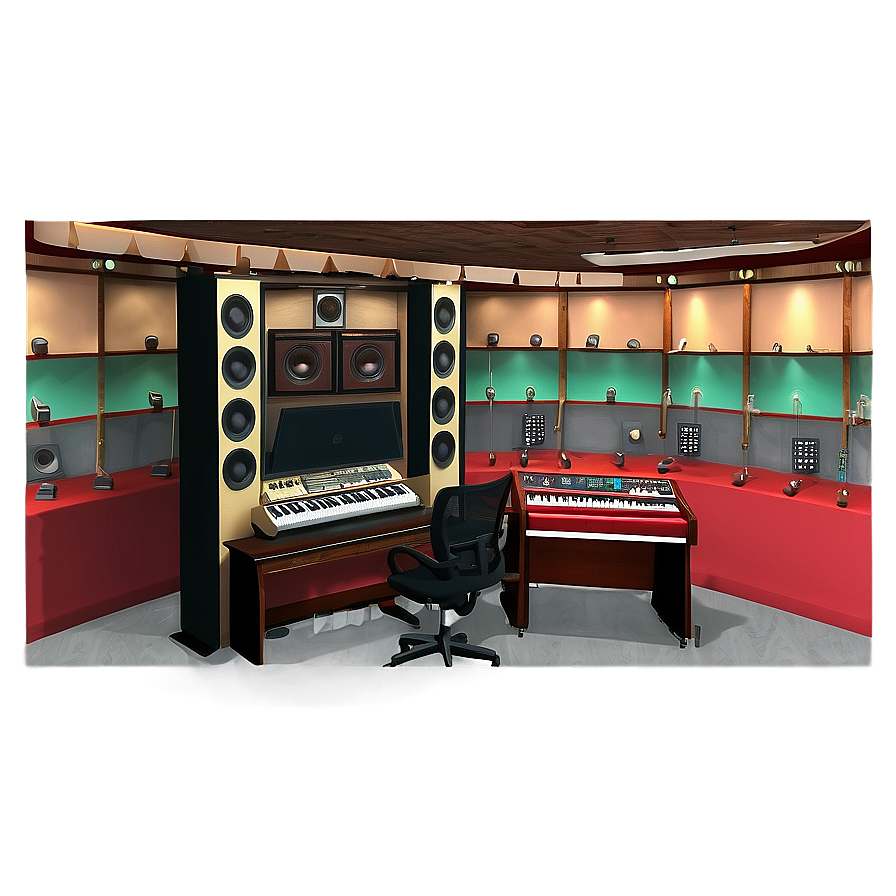 Boutique Recording Studio Ambiance PNG 06262024 PNG with transparent background