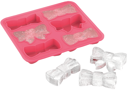 Bow Tie Ice Cube Trayand Ice PNG with transparent background