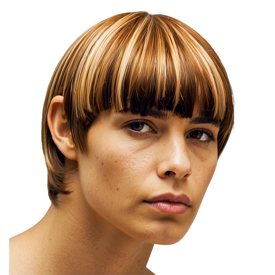 Bowl Cut With Highlights Png 84