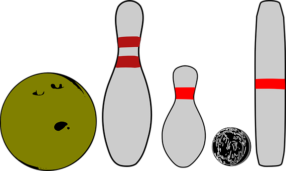 Bowling_ Ball_and_ Pins_ Cartoon_ Vector PNG with transparent background