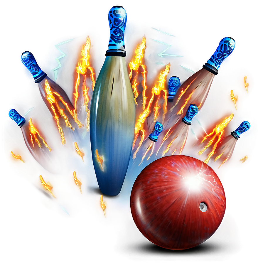 Bowling Ball With Lightning Png 11