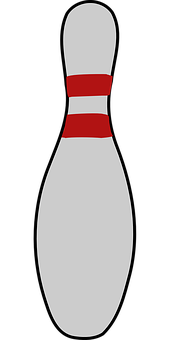 Bowling Pin Iconon Black Background PNG with transparent background