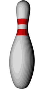 Bowling Pin Isolatedon Black Background