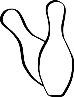 Bowling Pins Silhouette Graphic PNG with transparent background