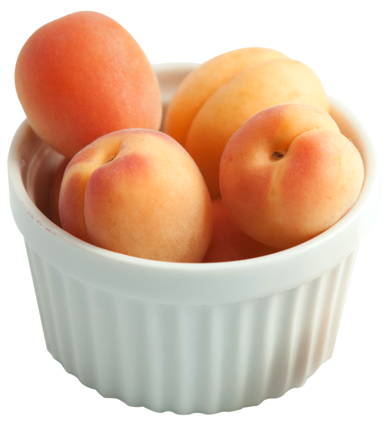 Bowlof Fresh Apricots PNG with transparent background