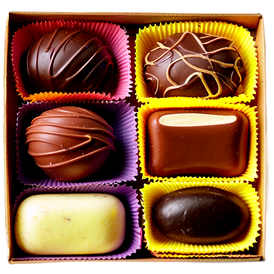 Box Of Chocolate Bonbons Png 89