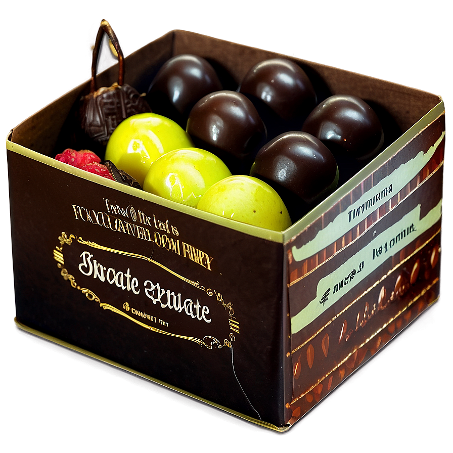 Box Of Chocolate Covered Fruit Png Gvg