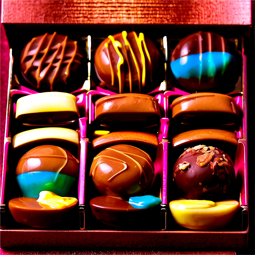 Box Of Chocolate Pralines Png Iws88