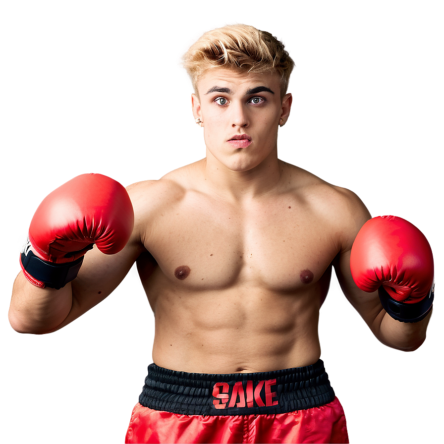 Boxer Pose Jake Paul PNG image with a transparent background, free high-resolution download