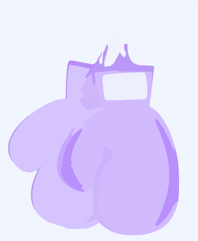 Boxing Glove Abstract Purple PNG with transparent background