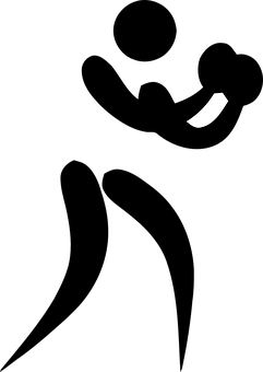 Boxing Glove Logo Black Background PNG with transparent background