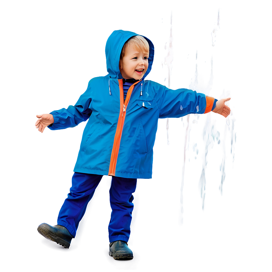 Boy in Raincoat PNG bkj11 PNG with transparent background
