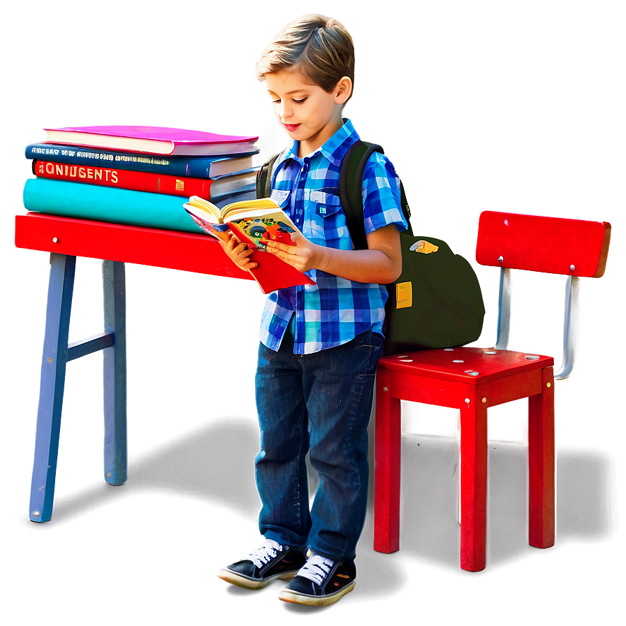 Boy Reading Book PNG 31 PNG with transparent background