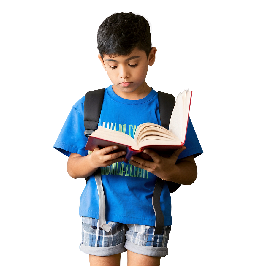 Boy Reading Book PNG 48 PNG with transparent background