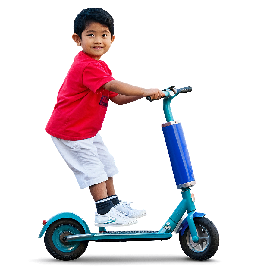 Boy Riding Scooter Png 05212024