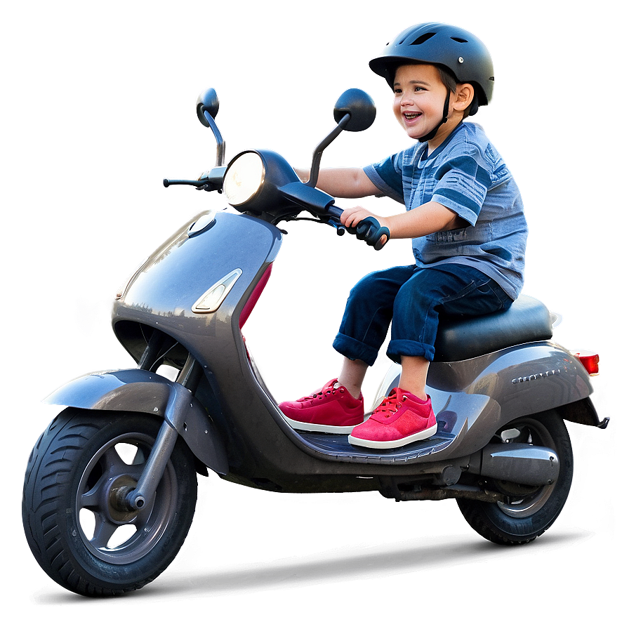 Boy Riding Scooter Png Kgn87