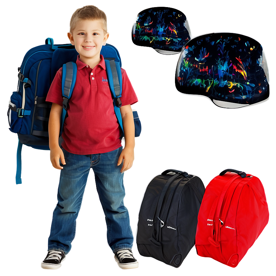 Boy With Backpack Png Fvw95